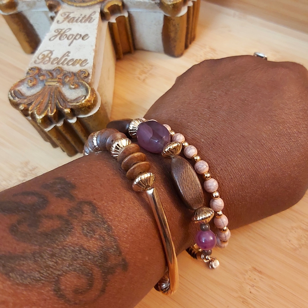 Stunning Boho Stretch Bracelet Stack - image 4